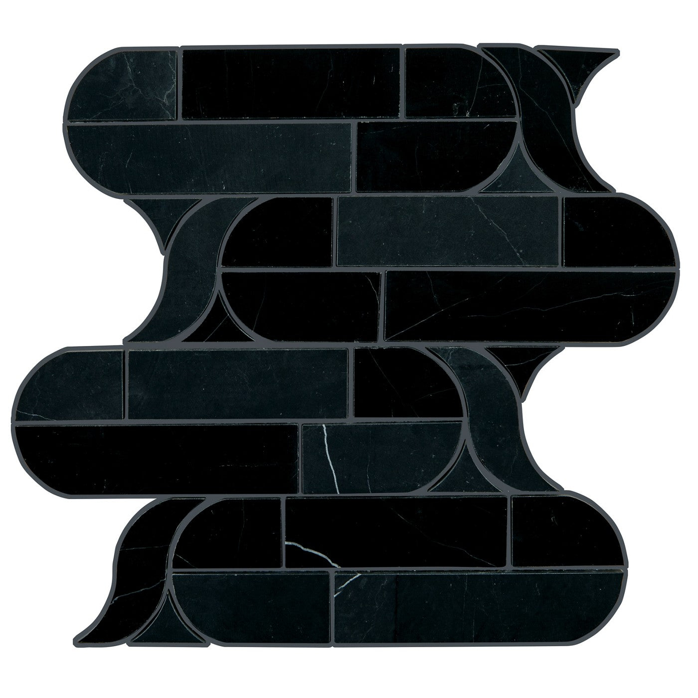 Pietra Divina Nero Marquina marble mosaic