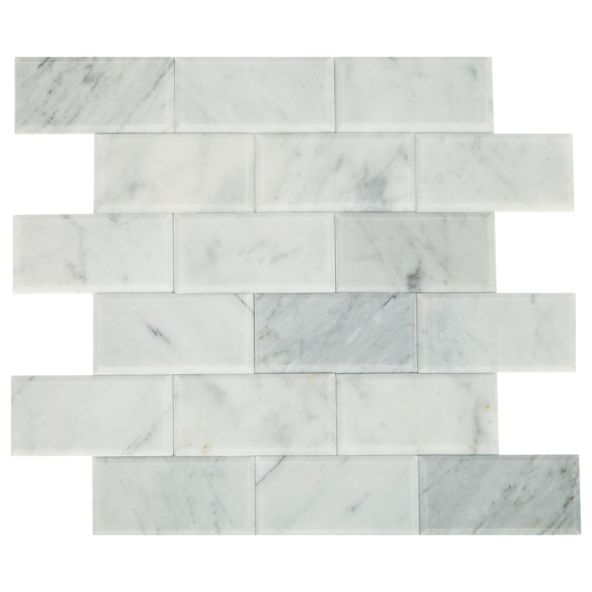 Daltile Simplystick Mosaix Carrara White marble peel-and-stick mosaic