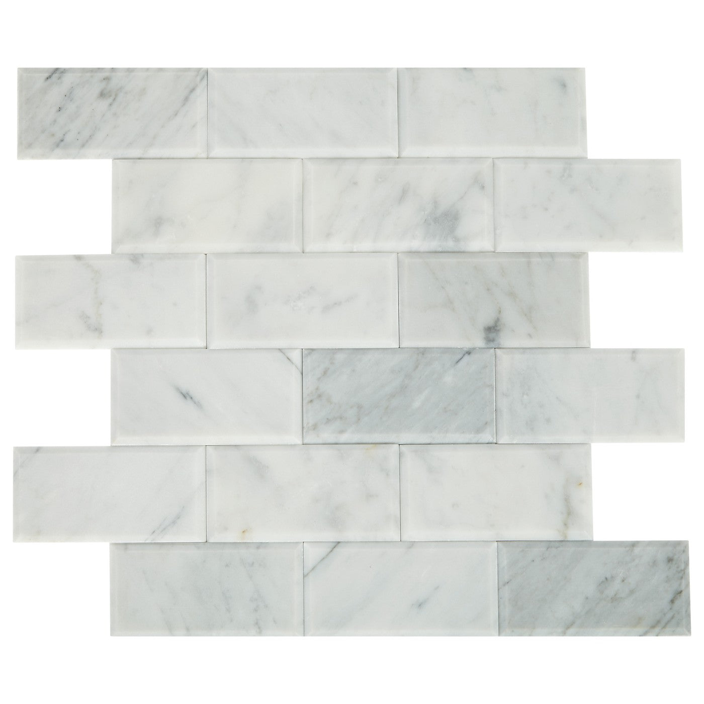 Daltile Simplystick Mosaix Carrara White marble peel-and-stick mosaic