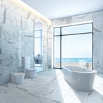 Daltile Marble Attaché Calacatta — room scene