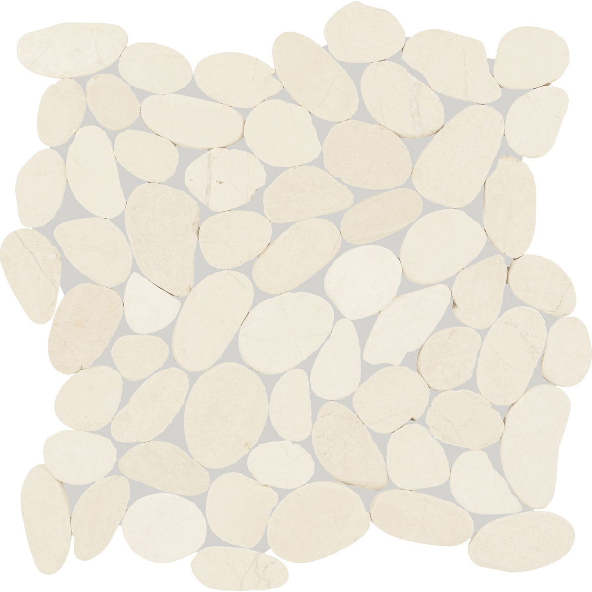 Daltile Pebble Oasis Icicle (PB18) natural stone pebble mosaic