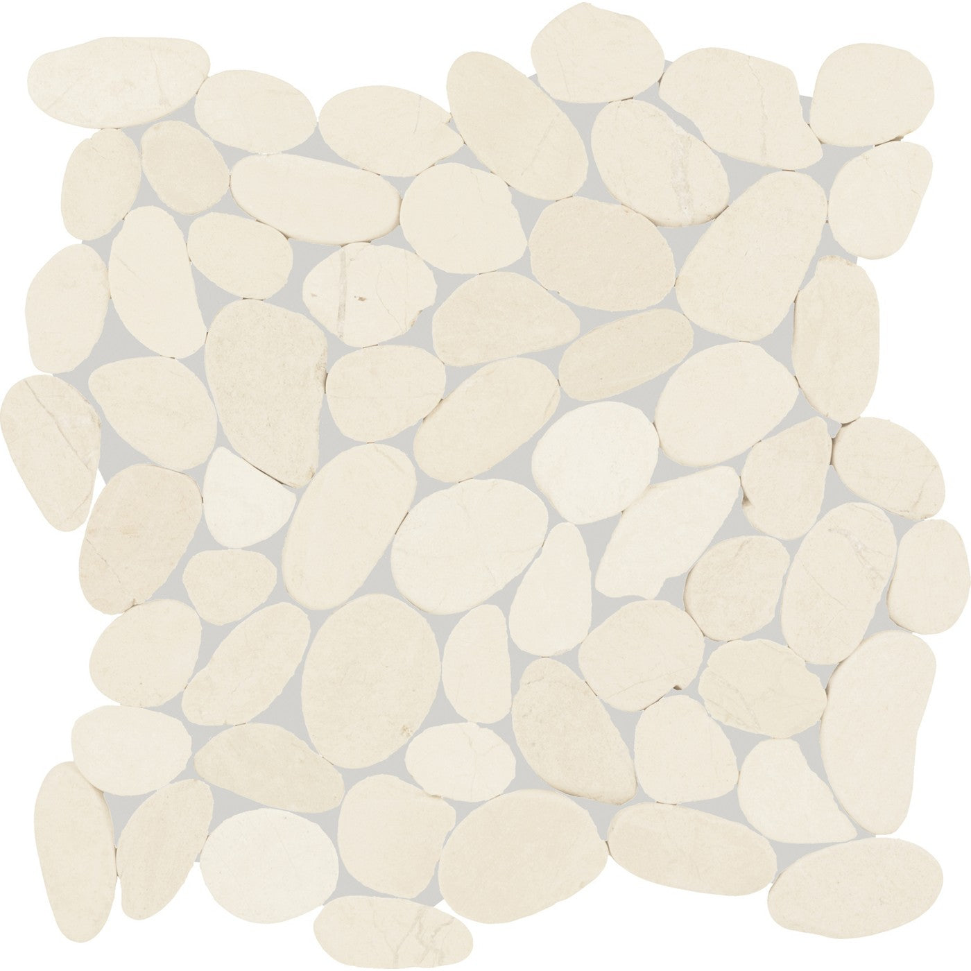 Daltile Pebble Oasis Icicle (PB18) natural stone pebble mosaic