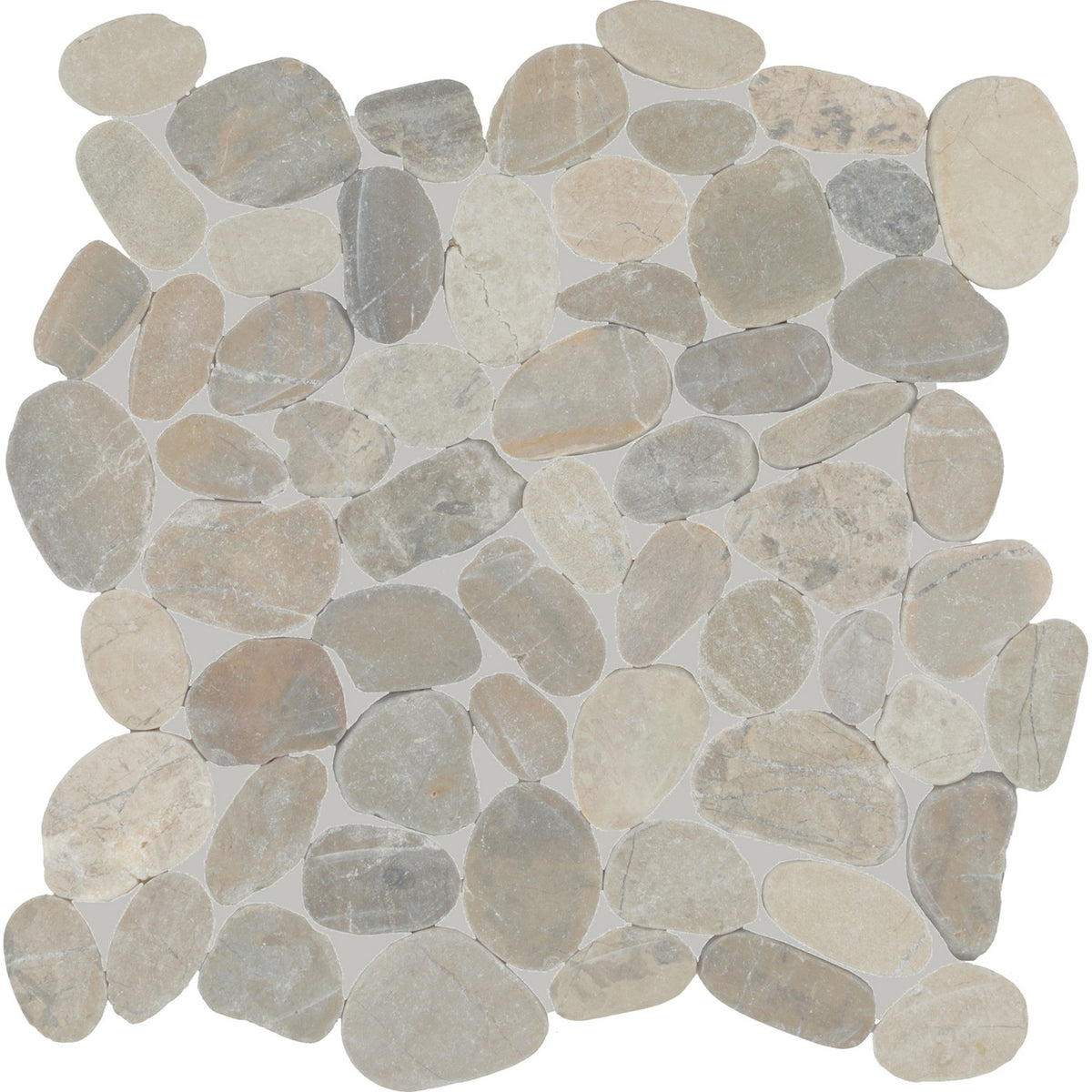 Daltile Pebble Oasis Coal (PB19) natural stone pebble mosaic