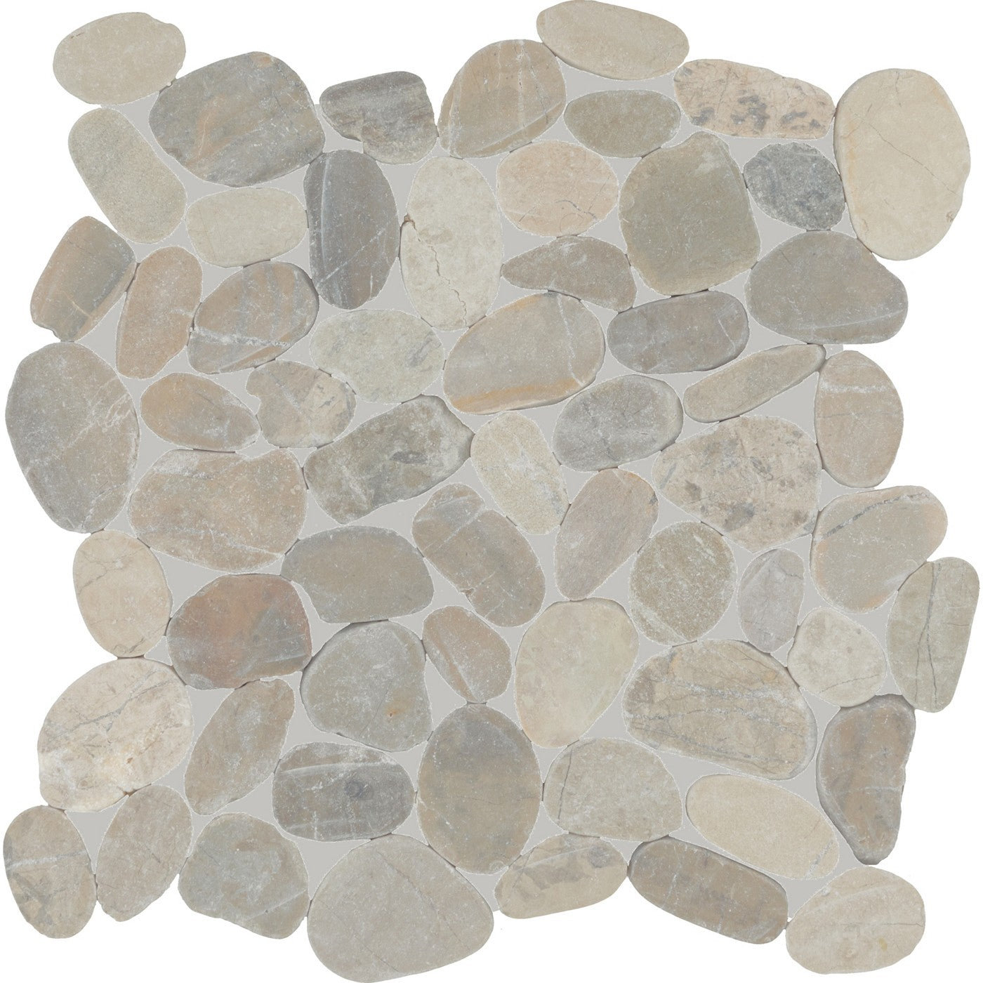 Daltile Pebble Oasis Coal (PB19) natural stone pebble mosaic