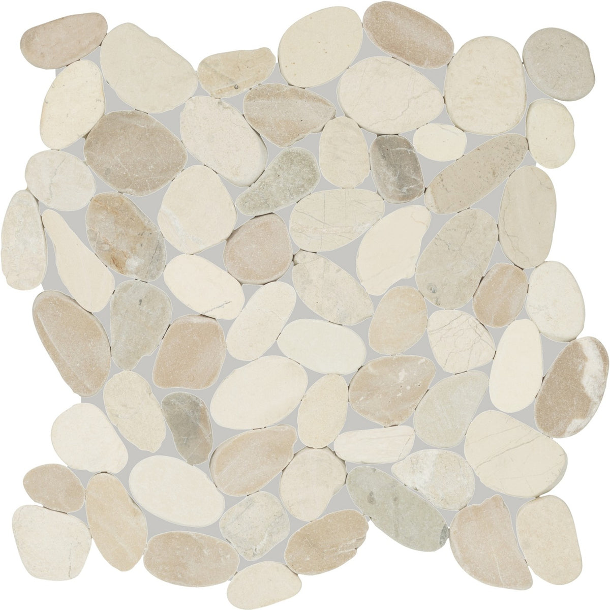 Daltile Pebble Oasis Seashell (PB20) natural stone pebble mosaic