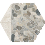 Daltile Pebble Oasis Coal (PB27) natural stone pebble mosaic