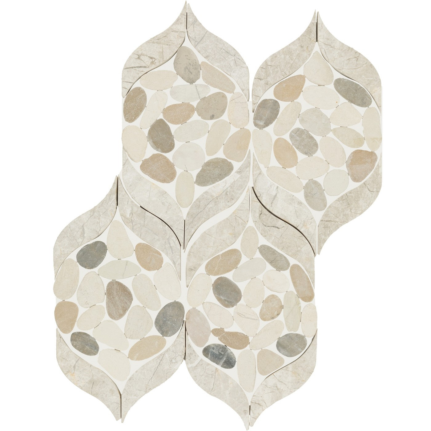Daltile Pebble Oasis Seashell (PB28) natural stone pebble mosaic