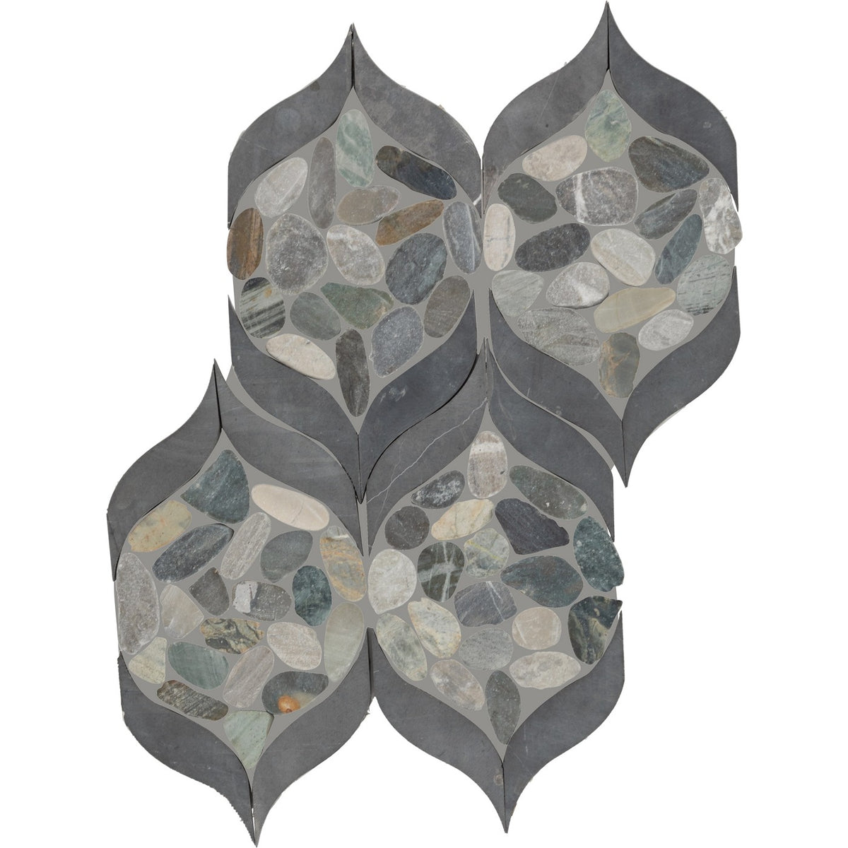 Daltile Pebble Oasis Coastal (PB30) natural stone pebble mosaic