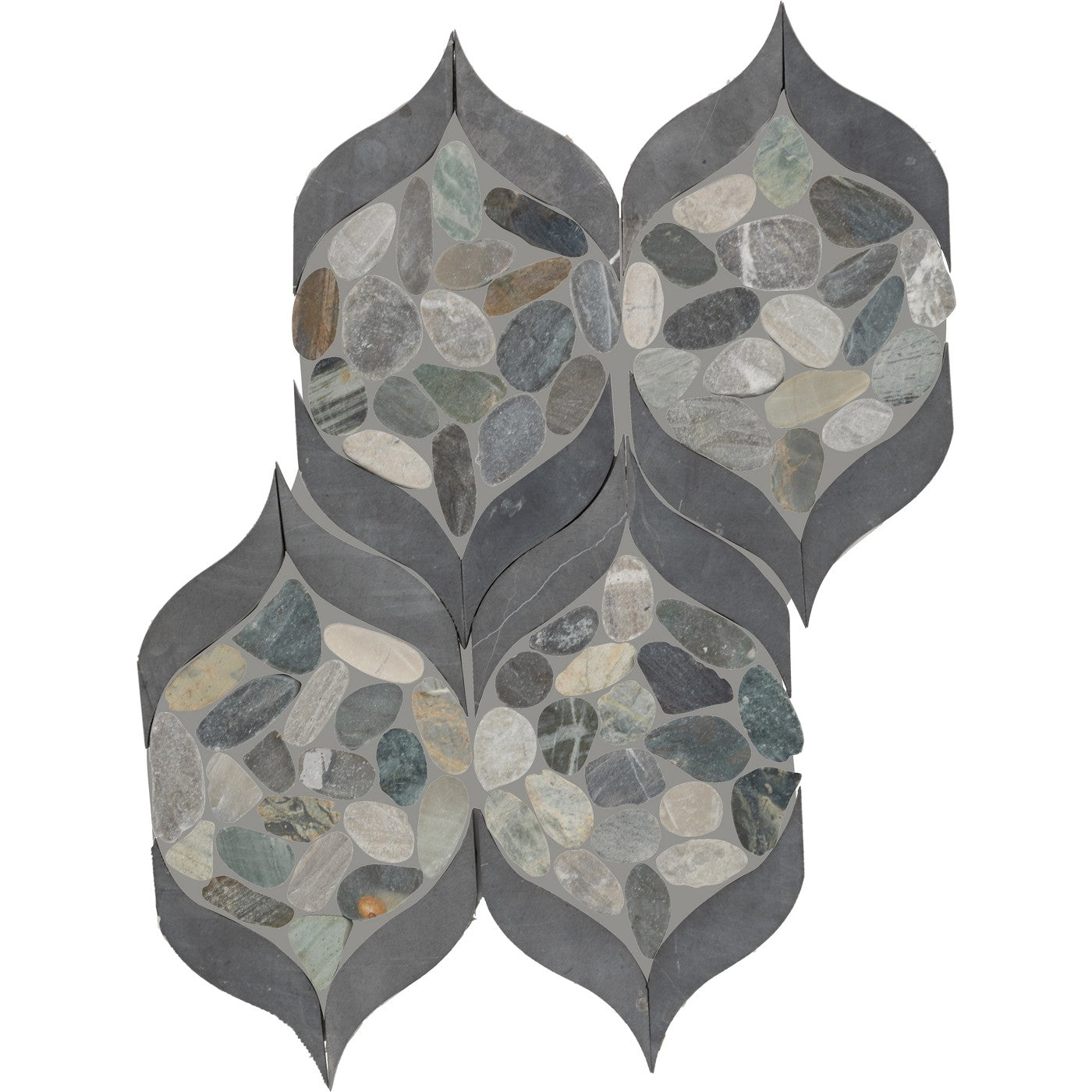 Daltile Pebble Oasis Coastal (PB30) natural stone pebble mosaic