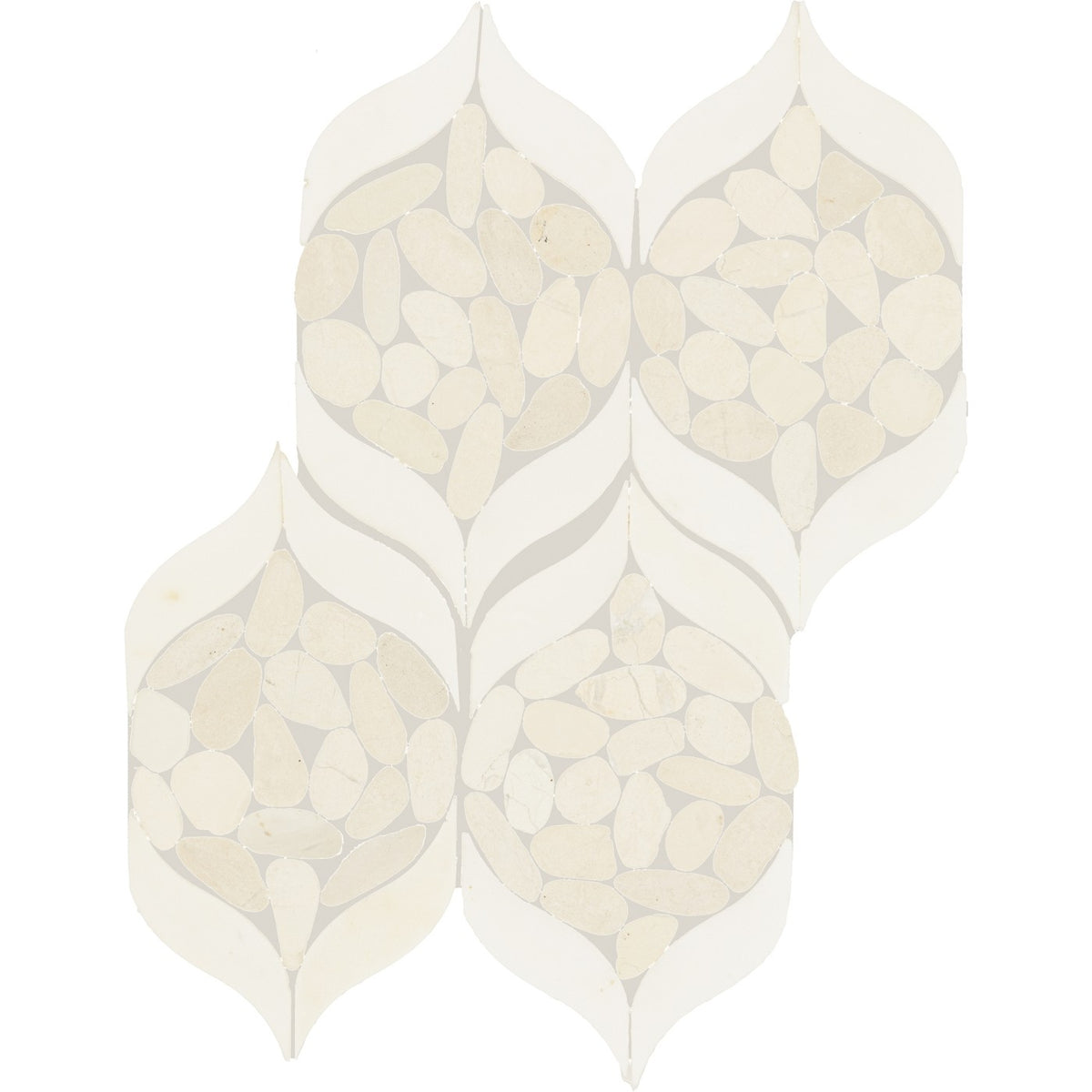 Daltile Pebble Oasis Icicle (PB31) natural stone pebble mosaic