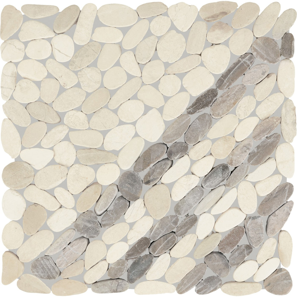 Daltile Pebble Oasis Seashell (PB32) natural stone pebble mosaic