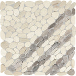 Daltile Pebble Oasis Seashell (PB32) natural stone pebble mosaic