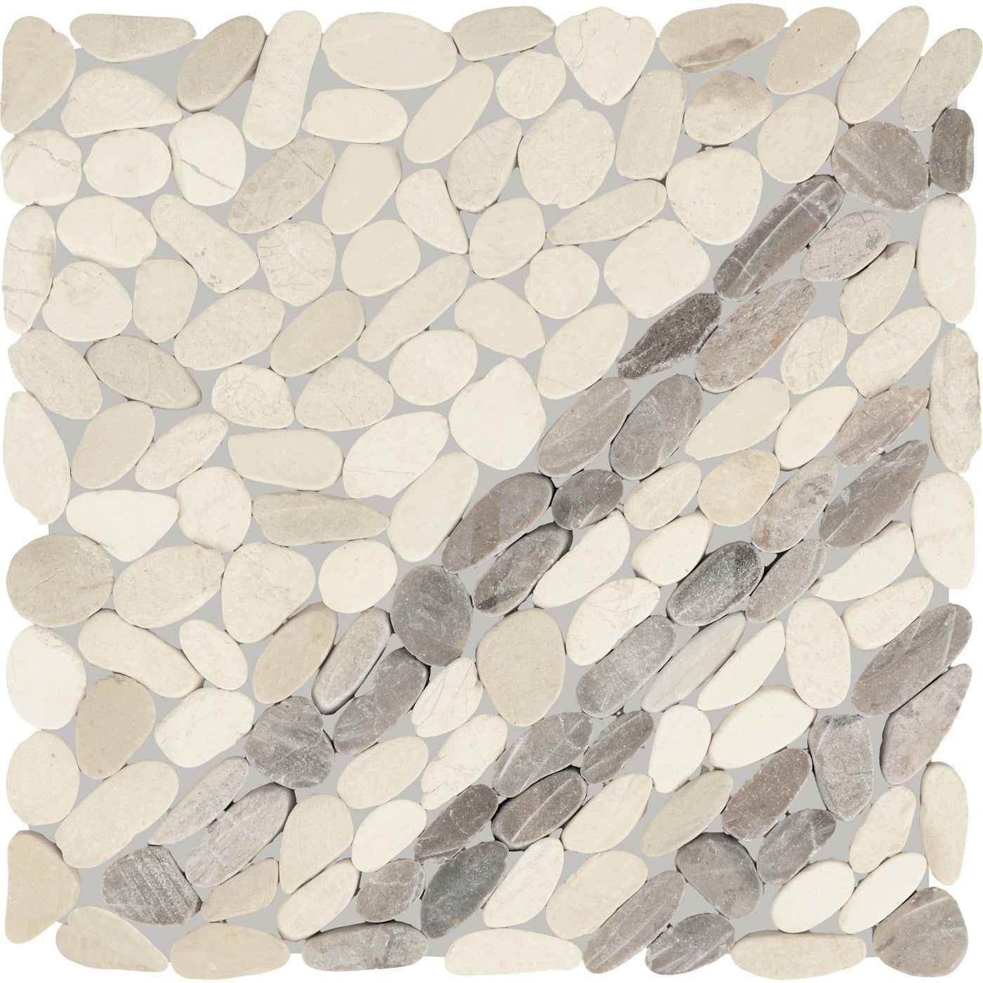Daltile Pebble Oasis Seashell (PB32) natural stone pebble mosaic