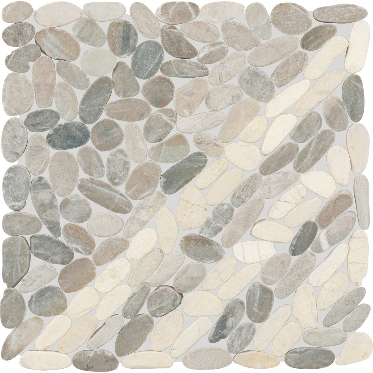 Daltile Pebble Oasis Coal (PB33) natural stone pebble mosaic