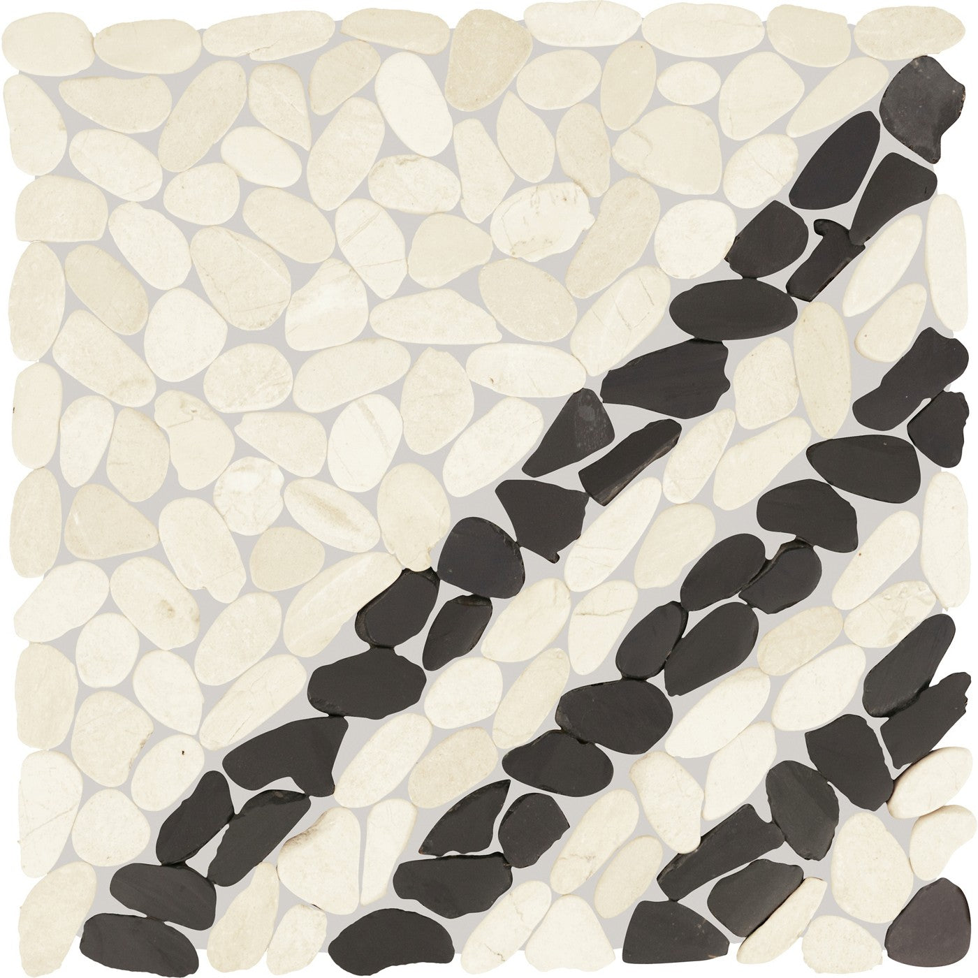 Daltile Pebble Oasis Icicle (PB34) natural stone pebble mosaic