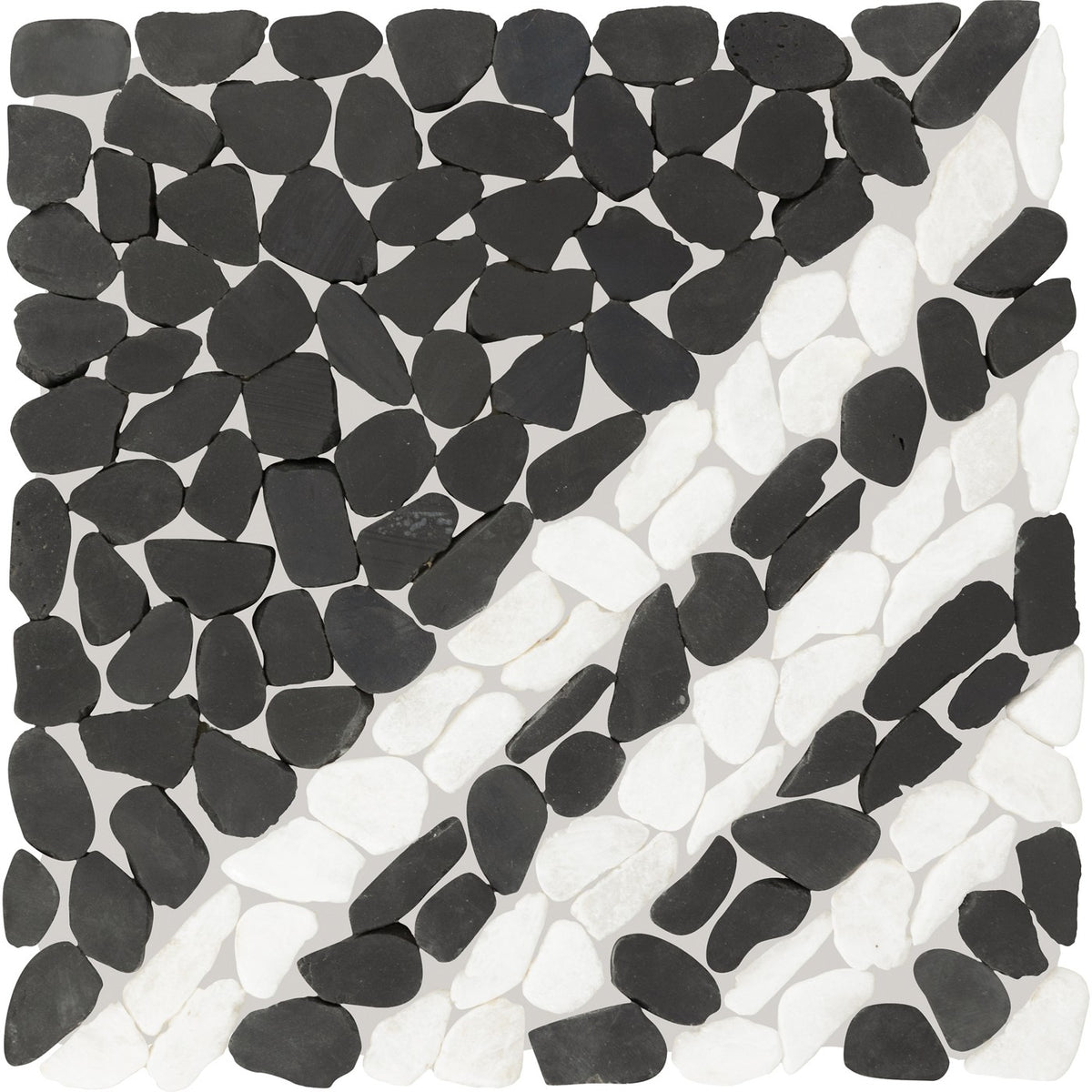 Daltile Pebble Oasis Stark (PB35) natural stone pebble mosaic