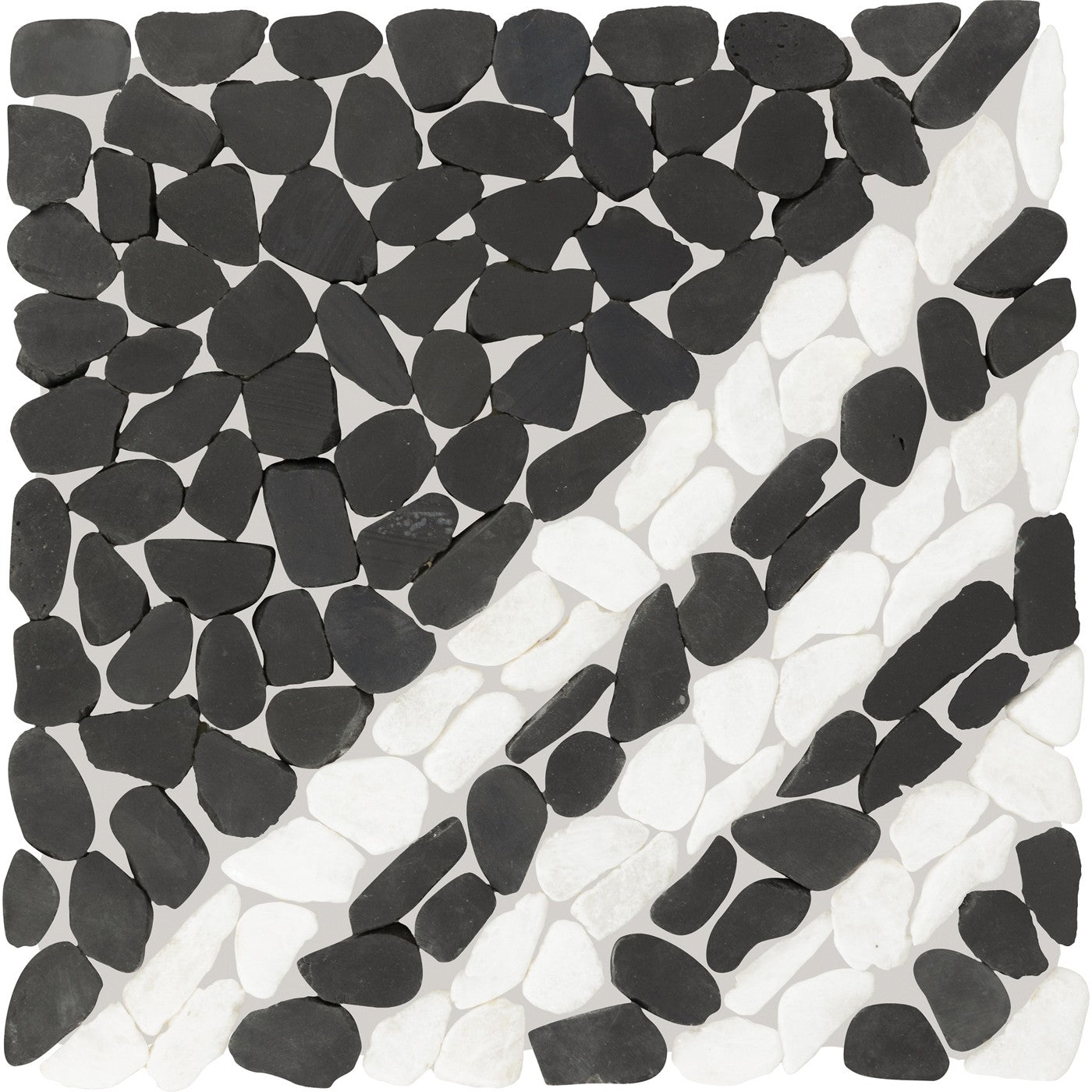 Daltile Pebble Oasis Stark (PB35) natural stone pebble mosaic