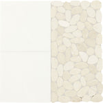 Daltile Pebble Oasis Icicle (PB36) natural stone pebble mosaic