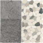 Daltile Pebble Oasis Coal (PB37) natural stone pebble mosaic