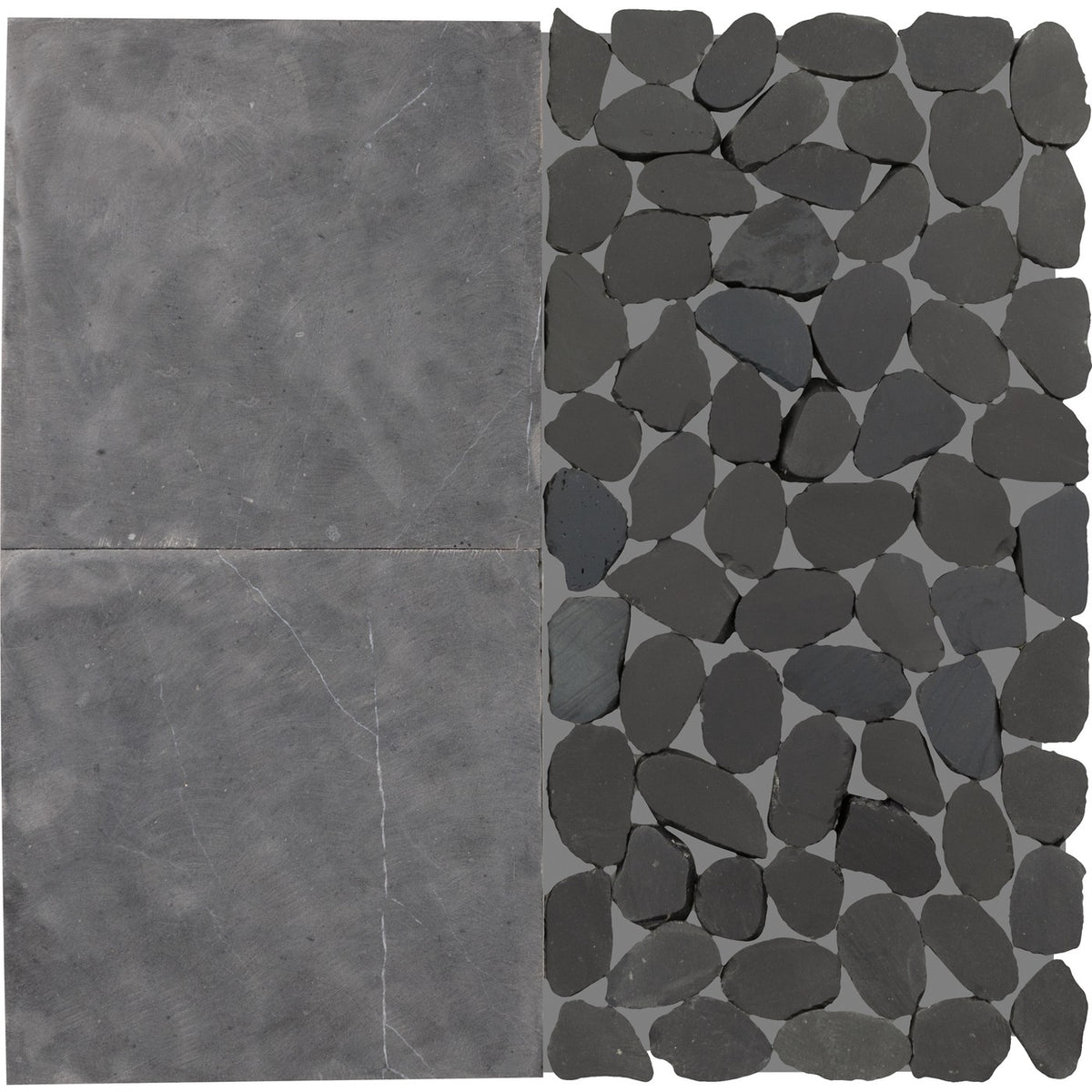 Daltile Pebble Oasis Stark (PB39) natural stone pebble mosaic
