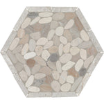 Daltile Pebble Oasis Seashell (PB44) natural stone pebble mosaic