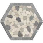 Daltile Pebble Oasis Harbor (PB45) natural stone pebble mosaic