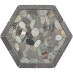Daltile Pebble Oasis Coastal (PB46) natural stone pebble mosaic