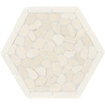 Daltile Pebble Oasis Icicle (PB47) natural stone pebble mosaic