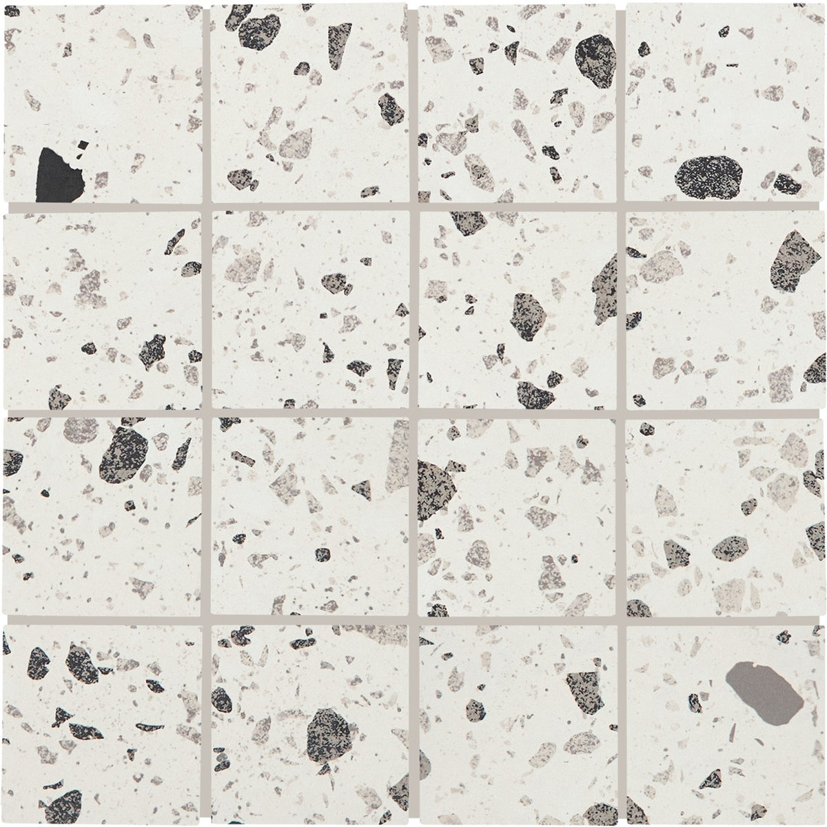 Daltile Poke Cloud Flecks matte ceramic mosaic