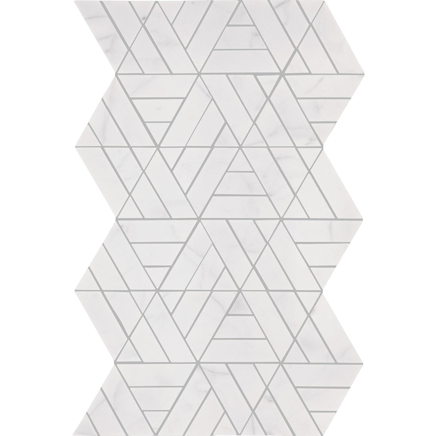 Perfit Mosaix Saran White Trifecta marble mosaic