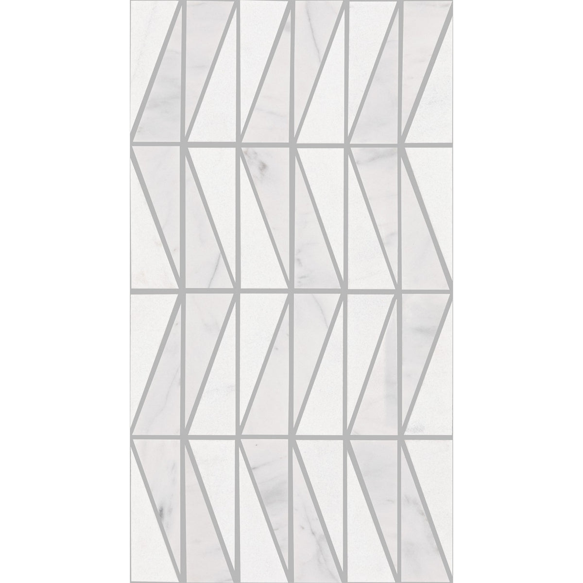 Perfit Mosaix Saran White Wedge marble mosaic