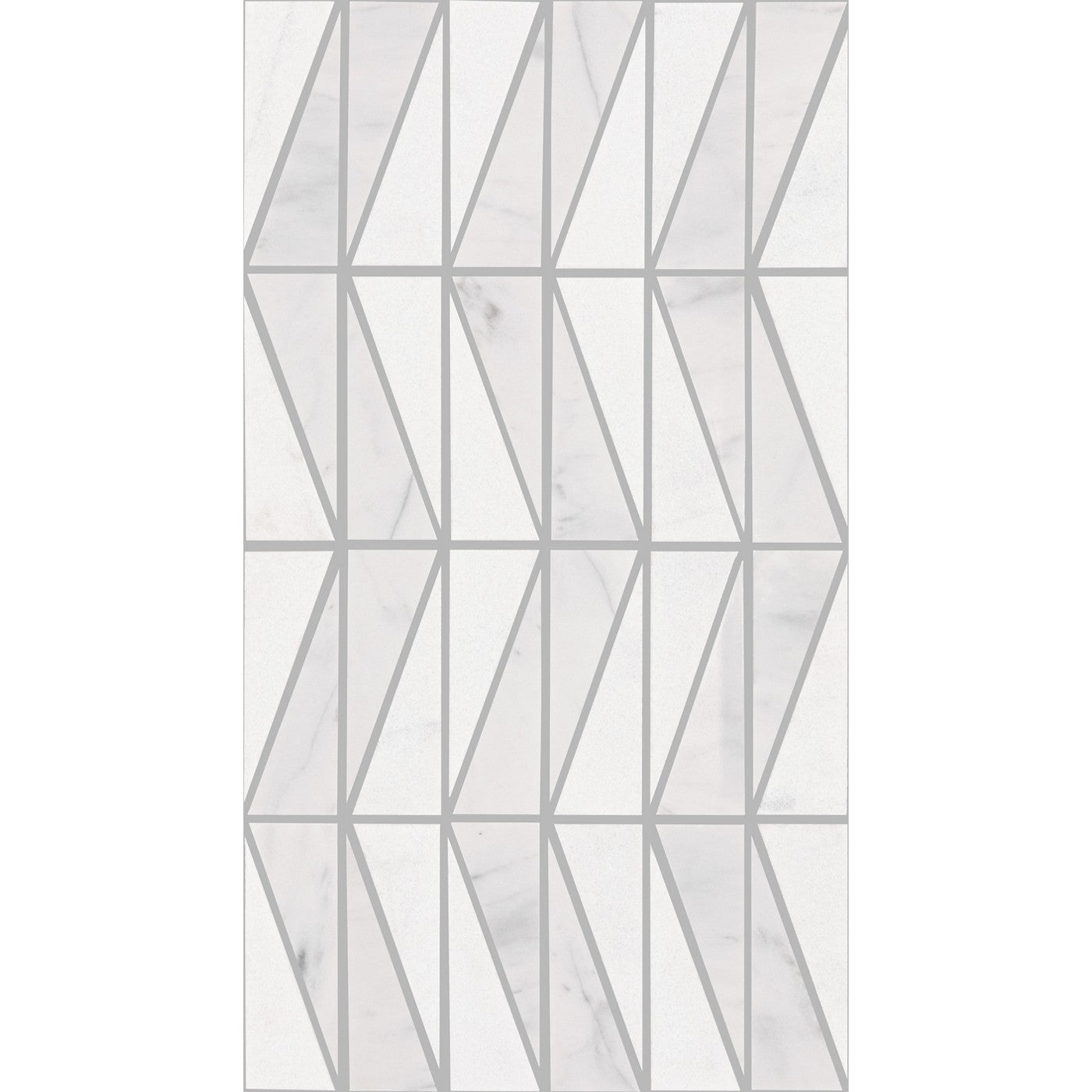 Perfit Mosaix Saran White Wedge marble mosaic