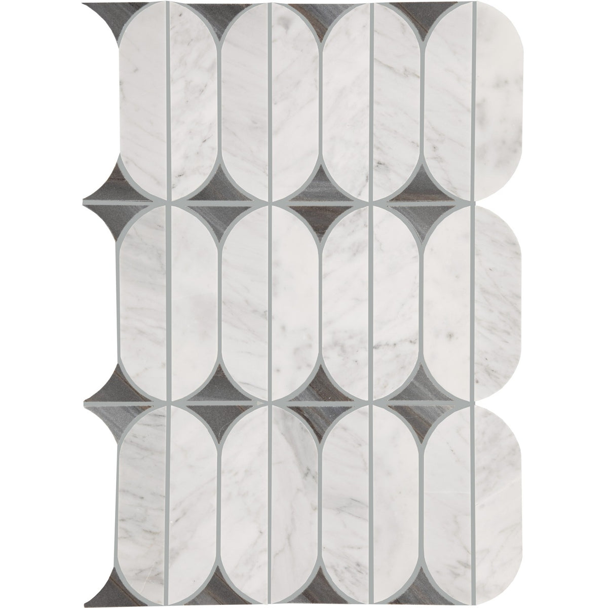 Perfit Mosaix Ashen Palissandro & Carrara Spring marble mosaic
