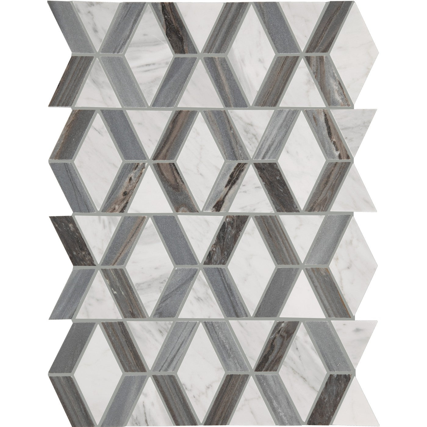Perfit Mosaix Ashen Palissandro & Carrara Hinge marble mosaic