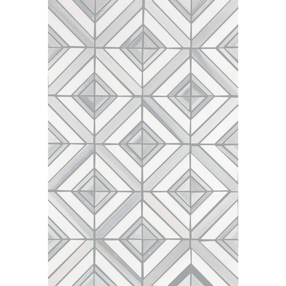 Perfit Mosaix Grey Palissandro & Thassos Maze marble mosaic