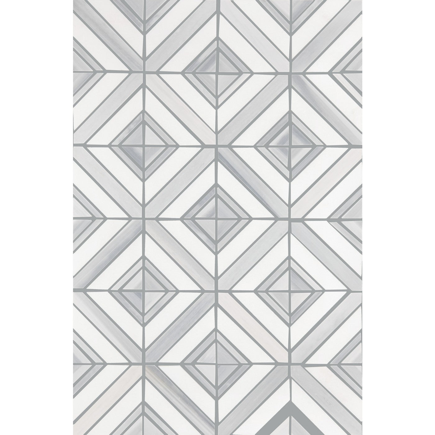 Perfit Mosaix Grey Palissandro & Thassos Maze marble mosaic