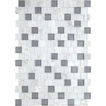 Perfit Mosaix White Carrara & Glass 1x1 mosaic