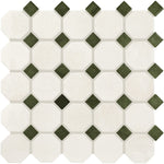 Daltile Relicca Pristine Nook octagon-dot mosaic
