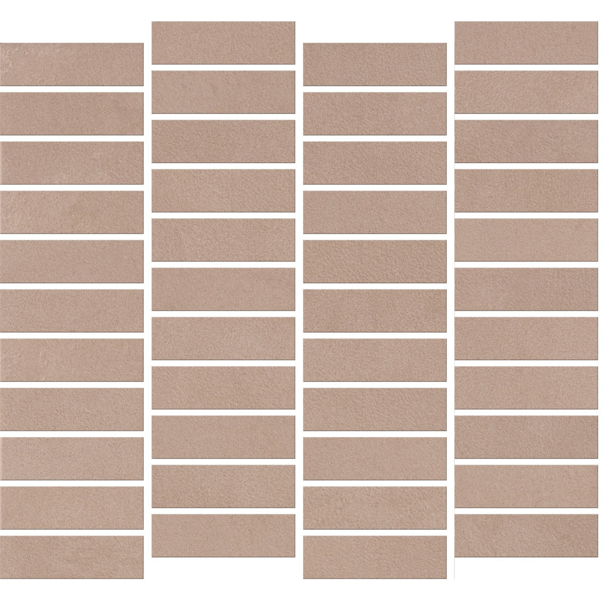 Daltile Rigid Clay Brick 1″×3″ matte ceramic mosaic