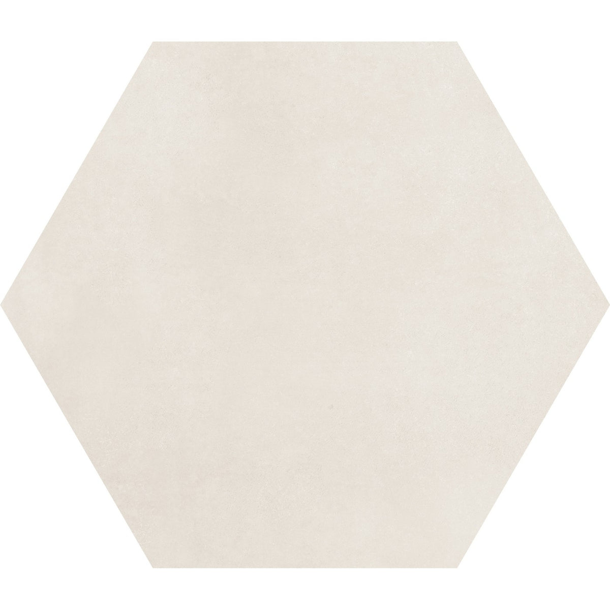 Daltile Scrapbook Album White 8in hexagon concrete-look porcelain tile
