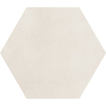 Daltile Scrapbook Album White 8in hexagon concrete-look porcelain tile