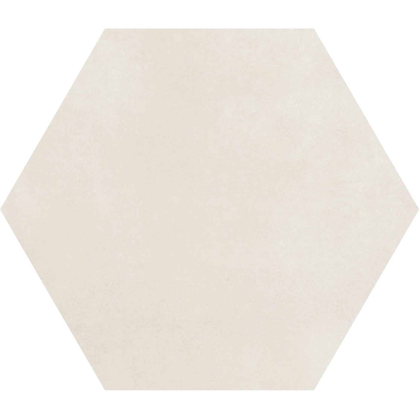 Daltile Scrapbook Album White 8in hexagon concrete-look porcelain tile