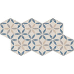 Daltile Scrapbook Petal 8in hexagon decor porcelain tile