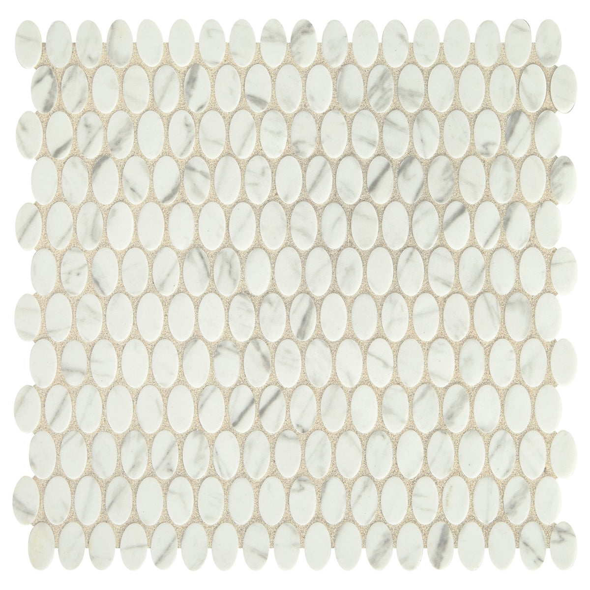 Daltile Statuette glass mosaic in Venetian White