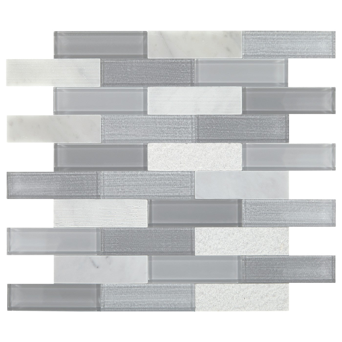 Daltile Simplystick Mosaix Stormy Mist stone and glass blend peel-and-stick mosaic