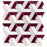 Daltile Vivify glass mosaic in Bordeaux