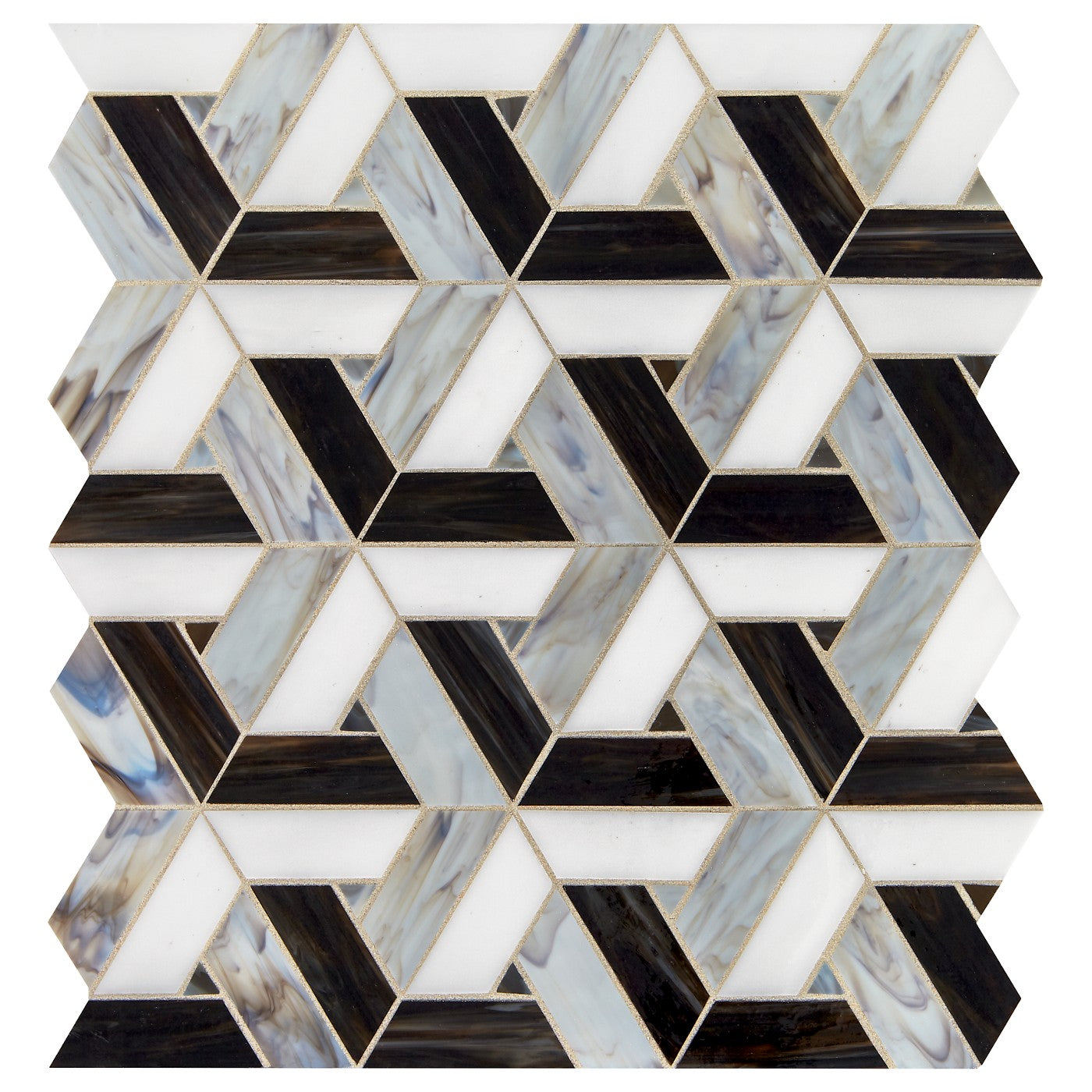 Daltile Vivify glass mosaic in Midnight Dream