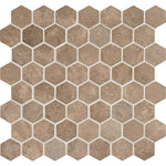 Daltile Vintage Hex mosaic in Relic Umber