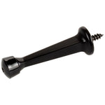 Solid Door Stop with Fixed Screw Attachment - Matte Black