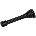 3" Spring Door Stop with Rubber Tip - Matte Black